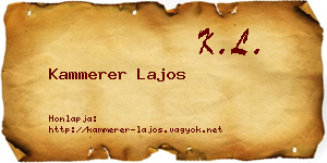 Kammerer Lajos névjegykártya